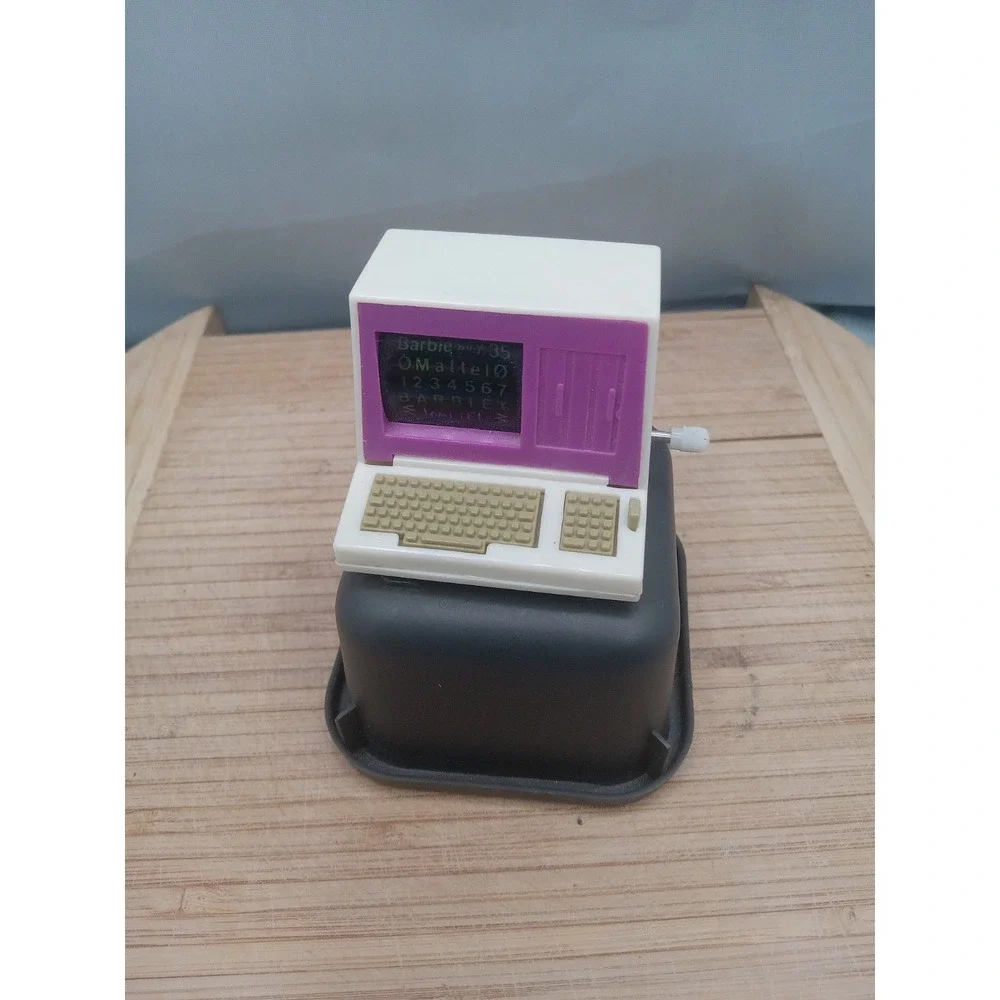 BARBIE Accessory Computer Desktop‎ Wind UP WORKING 1980's Mattel Original Part